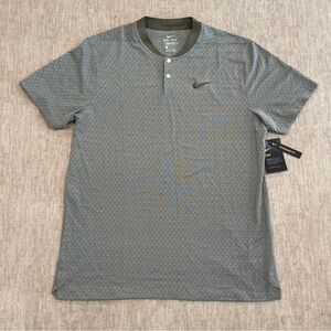 Men’s Size Large Nike Dry Vapor Textured Green Golf Polo Shirt BV0476-222 NEW